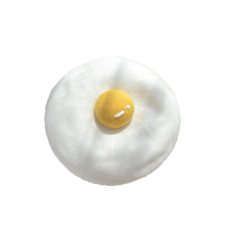 CUTE HANDMADE YOLK BERET HAT BY51003