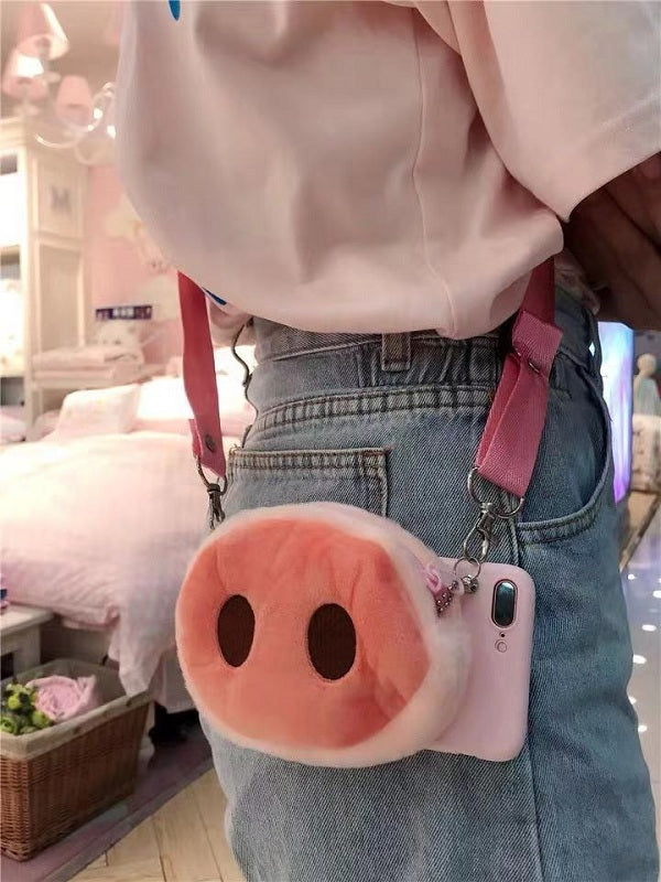 CUTE PIGGY VELVET IPHONE CASE