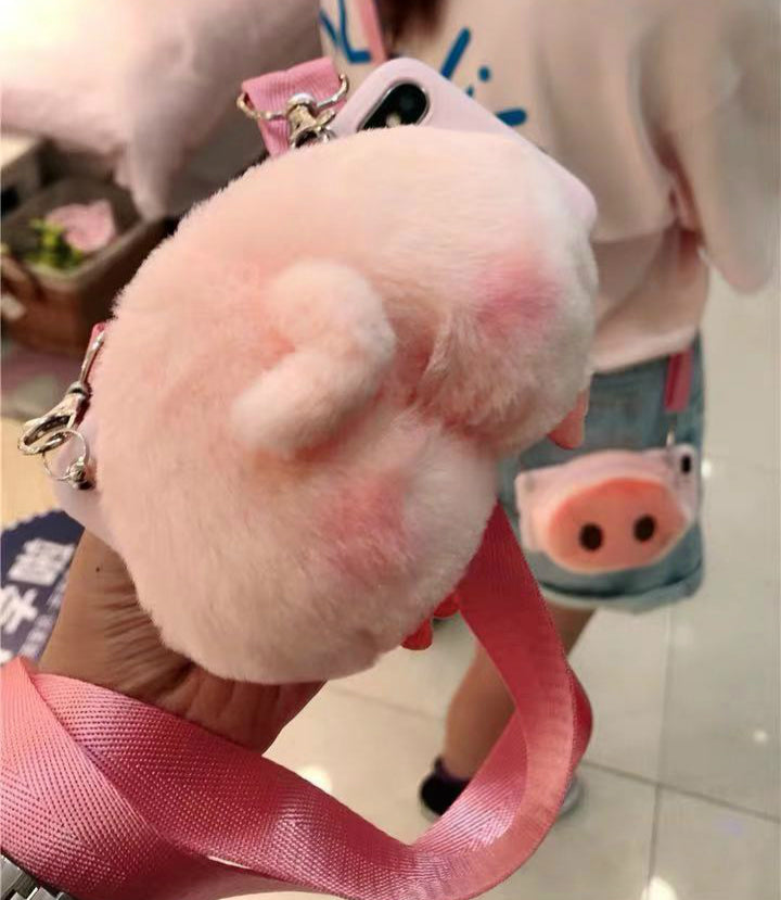 CUTE PIGGY VELVET IPHONE CASE