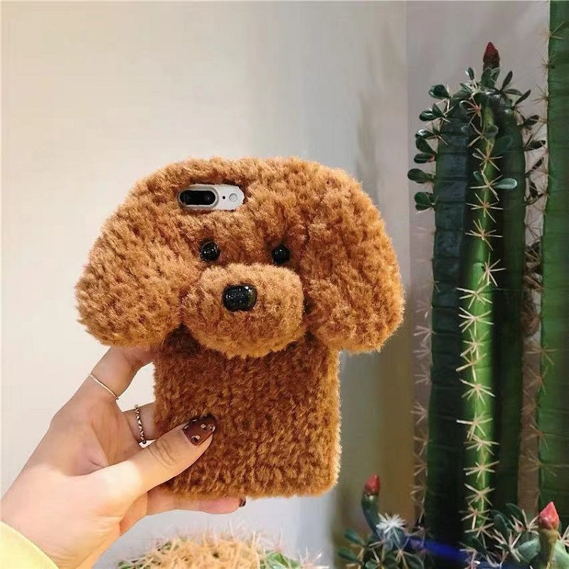 CUTE VELVET DOG IPHONE CASE BY10001