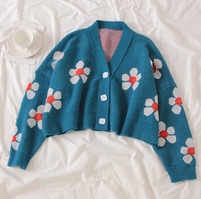 4 COLORS "FLOWERS" SWEATER BY21077