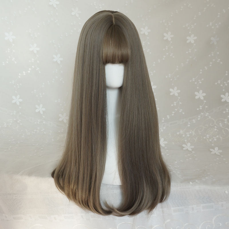 GRAY NATURAL SLIGHTLY ROLLED WIG BY31101
