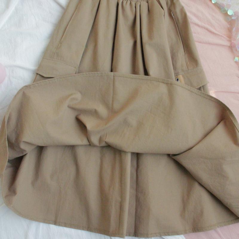 HARAJUKU CUTE BEER EMBROIDERY MIDDLE LONG SKIRT BY61060