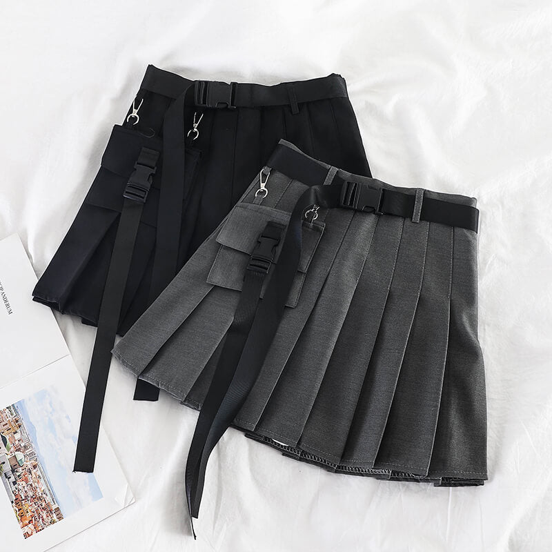 INS HOT BF POCKET PLEATED SKIRT BY43003
