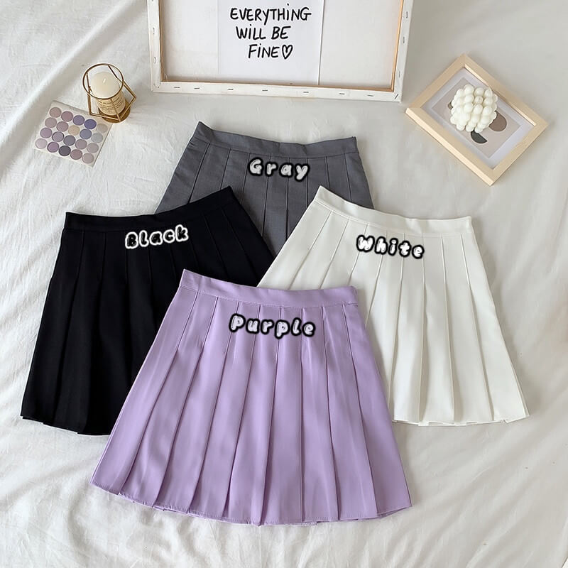 INS HOT PASTEL PLEATED SKIRT BY60304