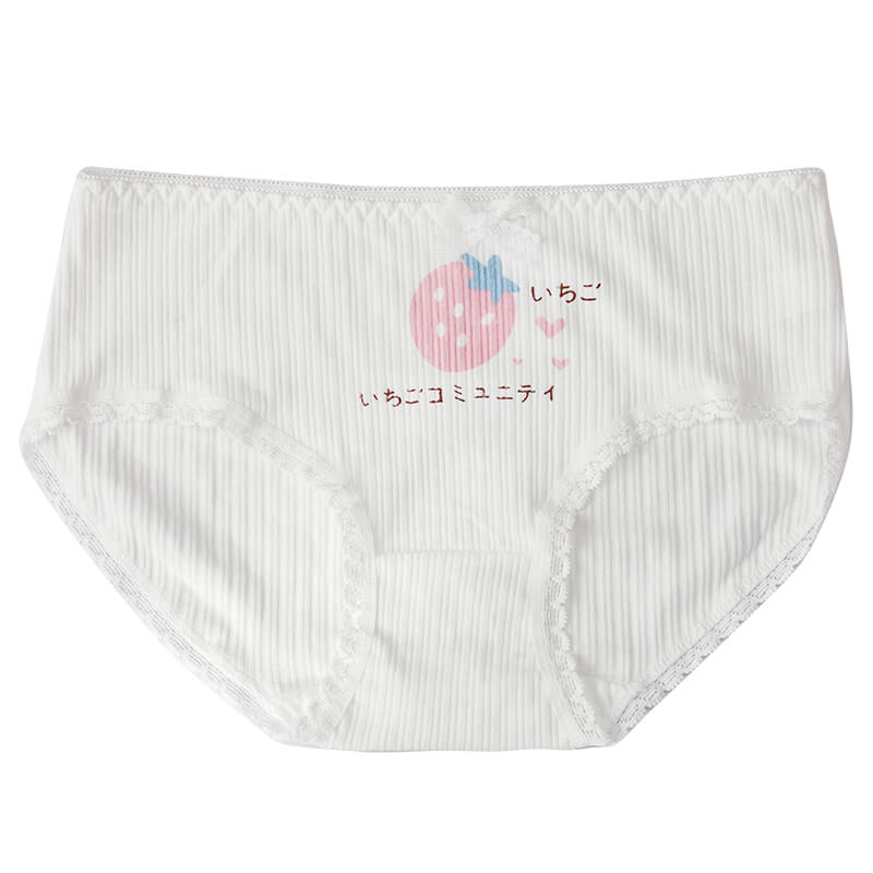 JAPANESE CUTE STRAWBERRY COTTON BRIEFS BY77703