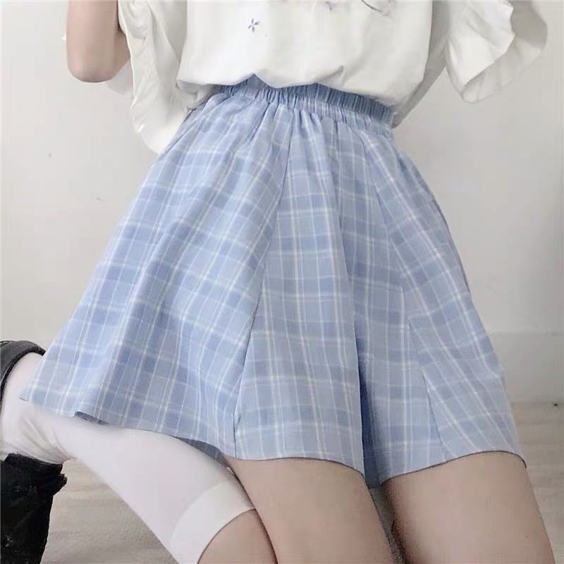 JAPANESE PREPPY STYLE PLAID SKIRT BY61050