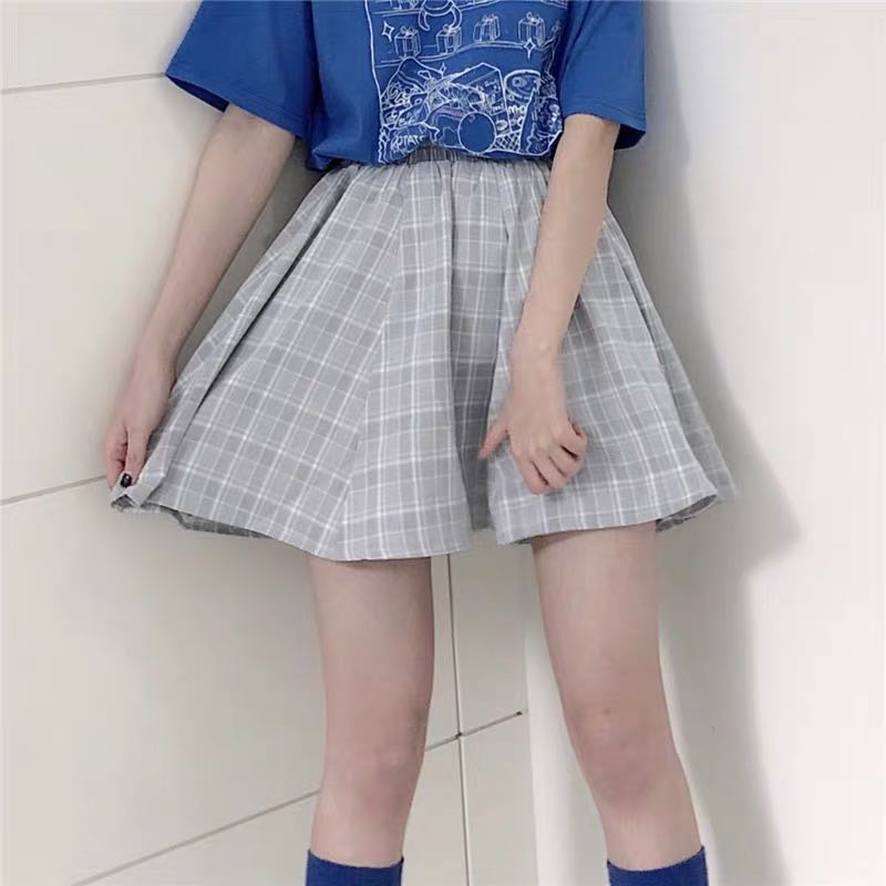 JAPANESE PREPPY STYLE PLAID SKIRT BY61050