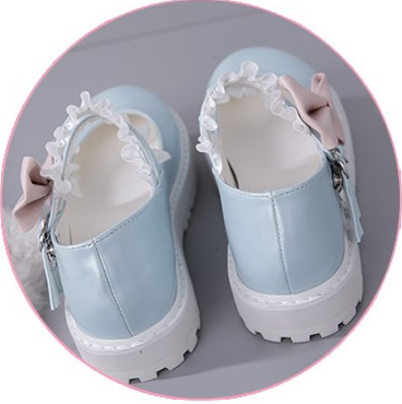 JAPANESE LOLITA SWEET LACE PLATFORM SHOES BY81005