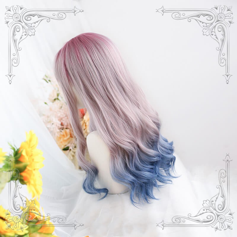 Japanese gradient long curly wig BY0990
