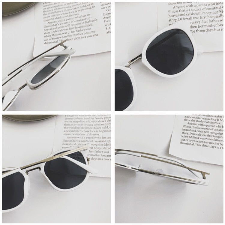 KOREAN HARAJUKU WHITE SQUARE FRAME SUNGLASSES BY12003