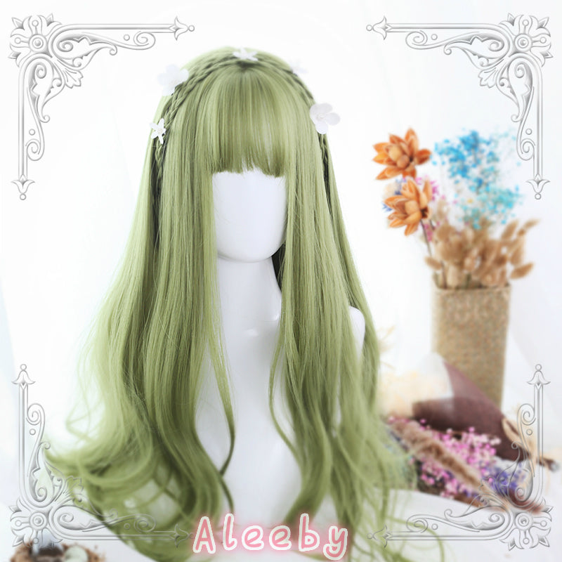 LOLITA GREEN LONG CURLY WIG BY31075