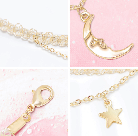 ‘’MOON & STAR‘’LACE CHOKER BY60402