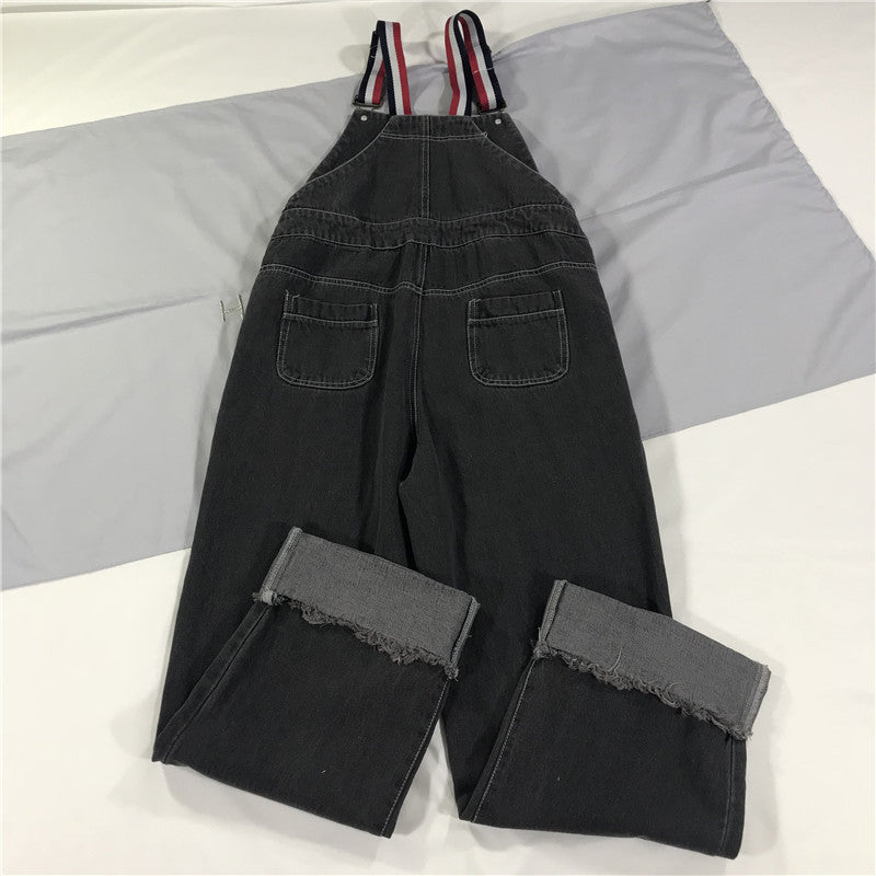 RETRO "FIGHTING" DENIM OVERALLS BY63114