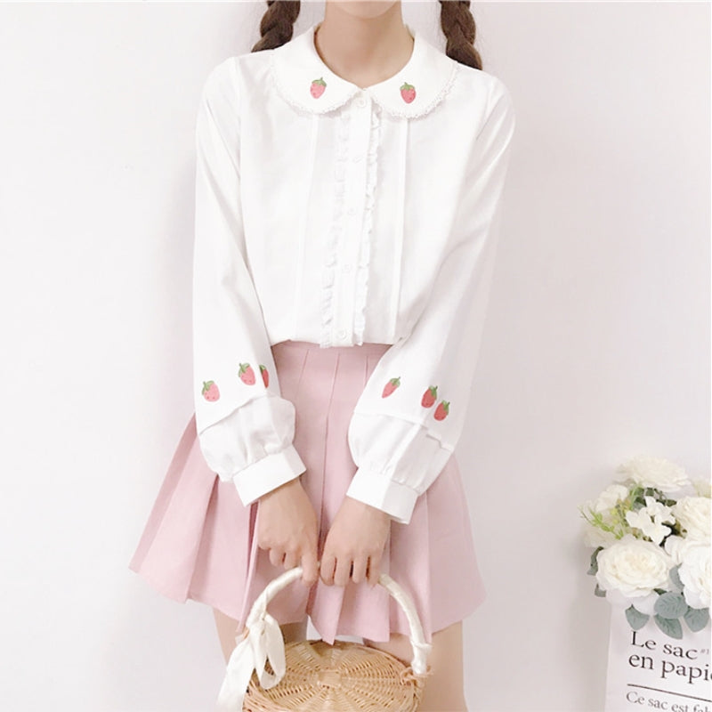 CUTE STRAWBERRY BLOUSE BY22524