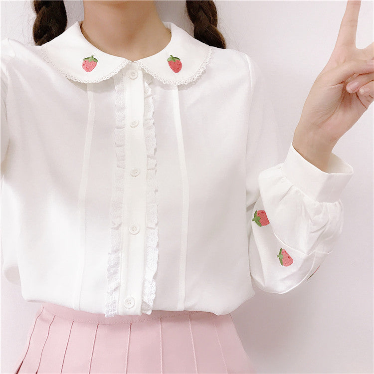 CUTE STRAWBERRY BLOUSE BY22524