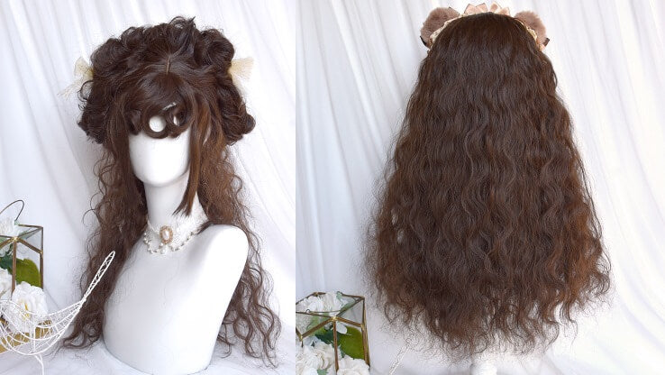 Lolita retro curly fluffy wool curly wig by31802