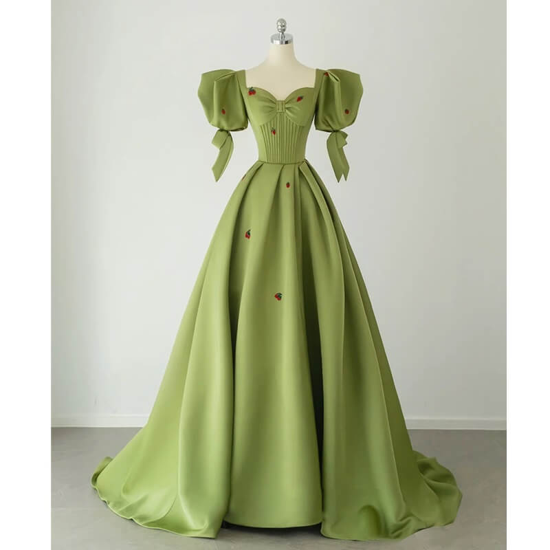 Green evening dress Princess Dress by9091