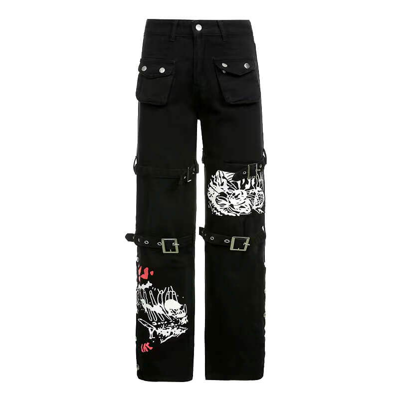 Street versatile dark trendy casual pants BY90090
