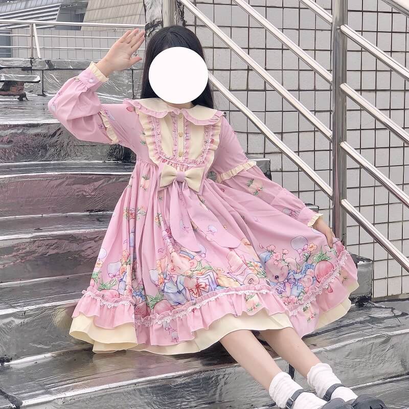 Lolita doll party dress OP long sleeve dress autumn winter BY90061