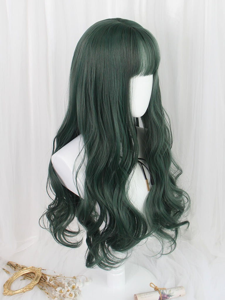 Dark green wig  by0989