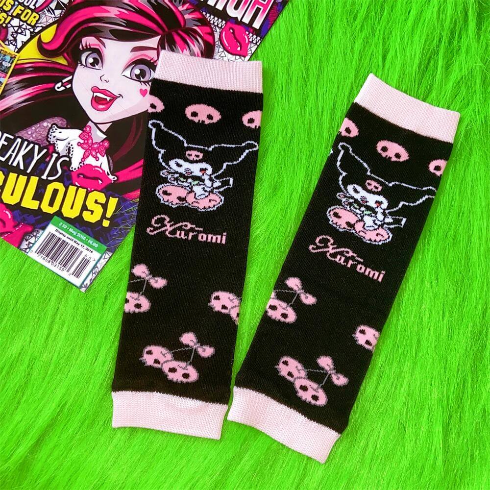 Japanese Harajuku cartoon sleeve gloves  by9093