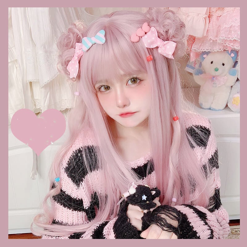 Universal pink gold long wig BY0994