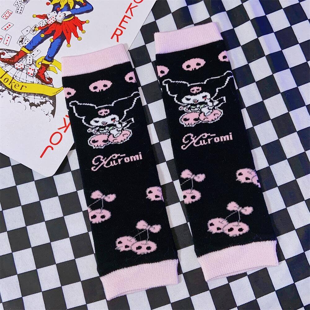 Japanese Harajuku cartoon sleeve gloves  by9093