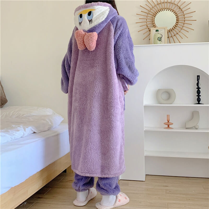 Hooded Plush thickened home clothes/pajamas by49013