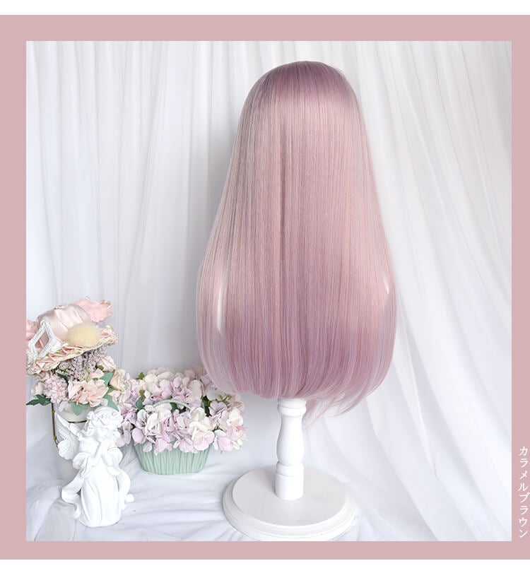 Universal pink gold long wig BY0994