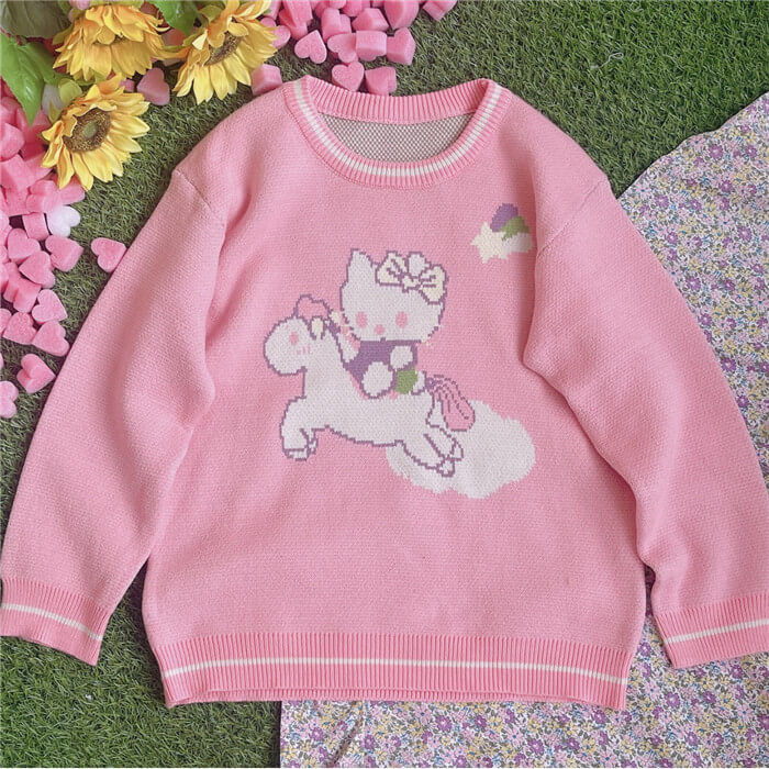 Japanese forest cute sweater by99612