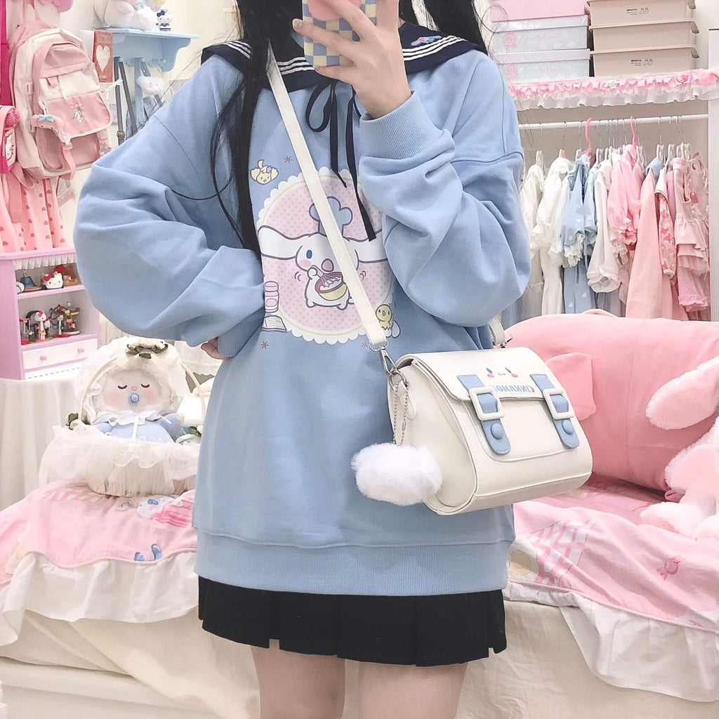Cute Sanrio soft girl Cambridge shoulder bag by9614