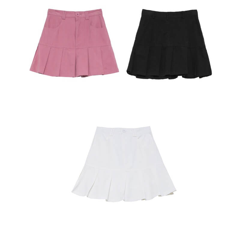 Pink pleated skirt by61520