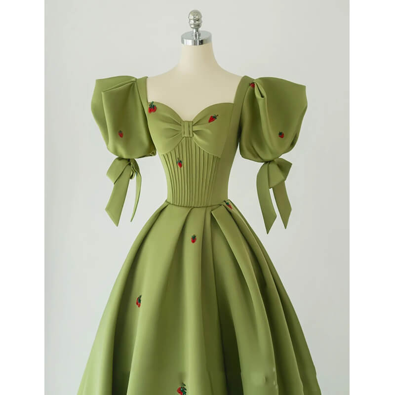 Green evening dress Princess Dress by9091