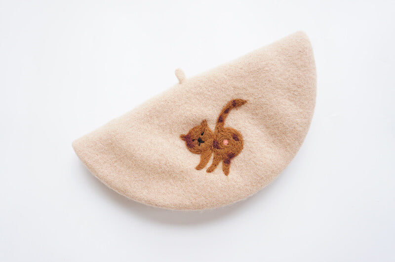 Kitten handmade Beret by40033