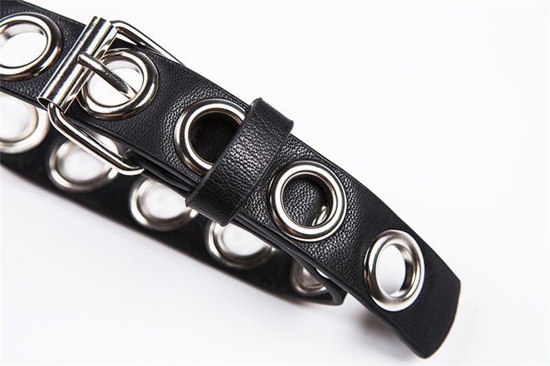 STREET FASHION RIVET PU BUCKLE NECKBAND BY13006
