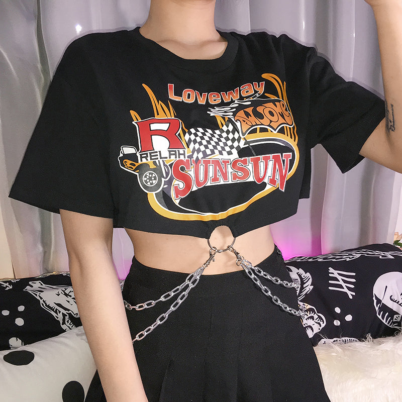 STREET METAL CONNECTION ACCESSORIES LOOSE T-SHIRT BY22130