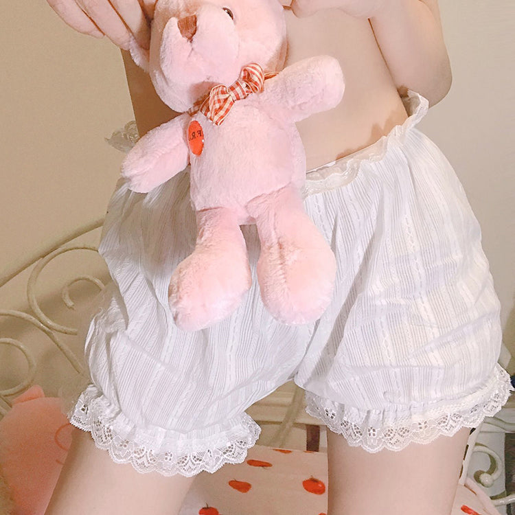 SUMMER LACE WHITE SLEEPWEAR HOME SUIT PAJAMAS BY65009