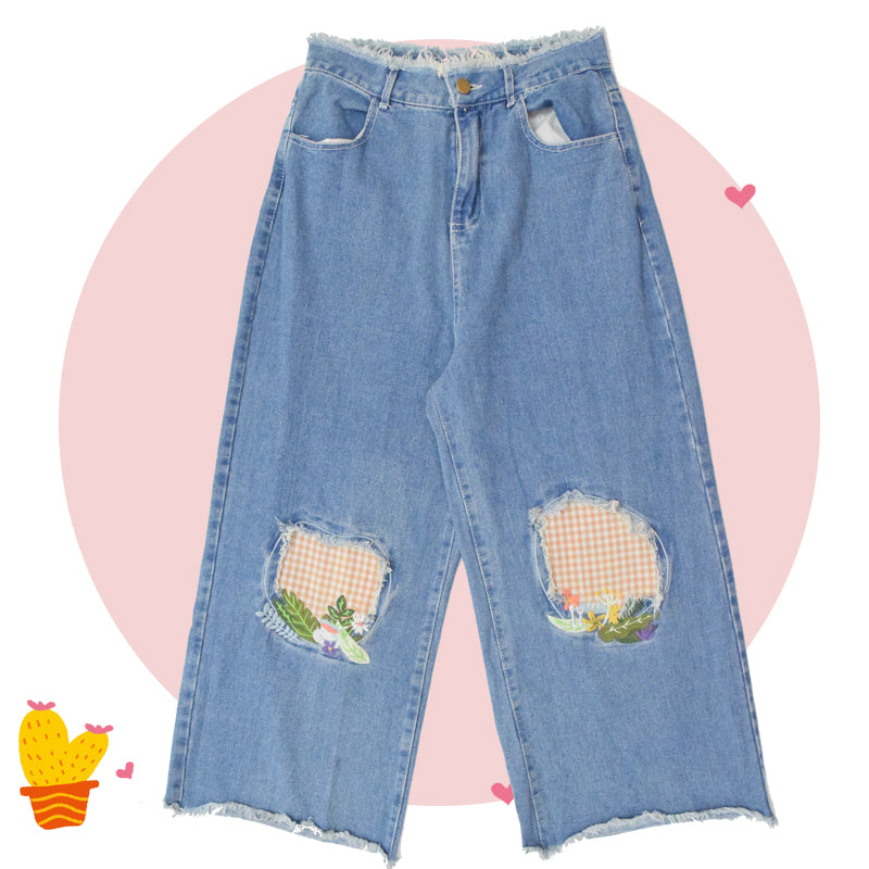 CUTE "PICNIC" JEANS BY63110