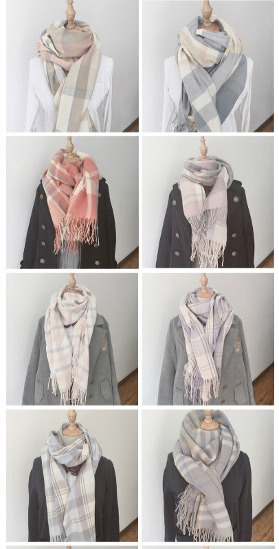 MACAROON PASTEL CASHMERE-LIKE SCARF BY13018