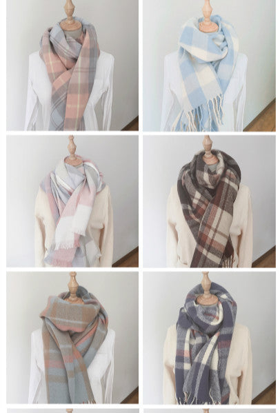 MACAROON PASTEL CASHMERE-LIKE SCARF BY13018