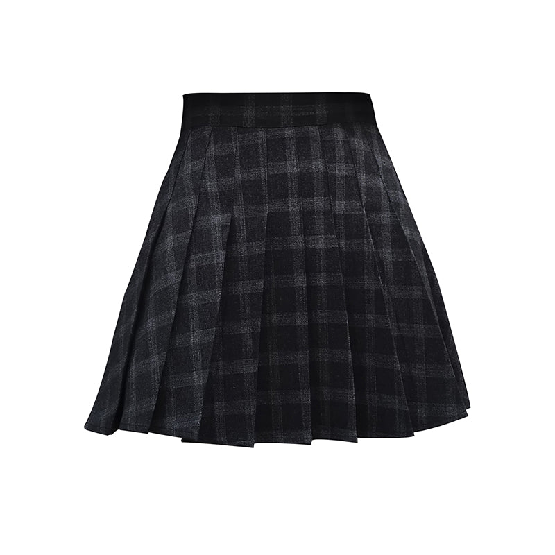 ULZZANG PLAID PLEATED SKIRT BY63130