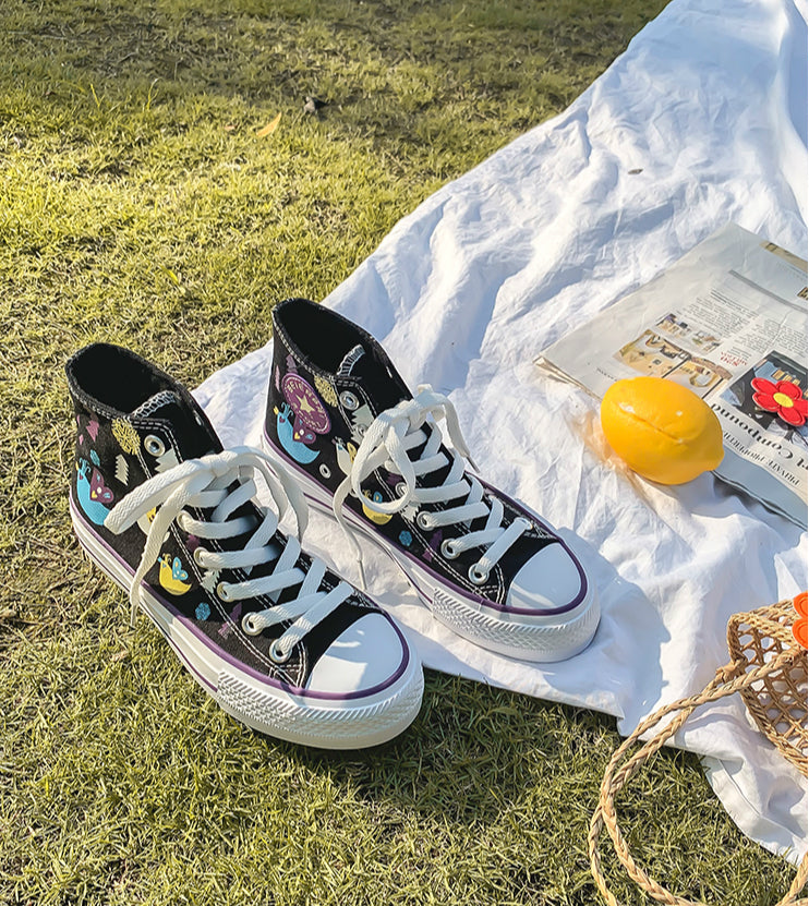 ULZZANG PRINT CANVAS SHOES BY81019