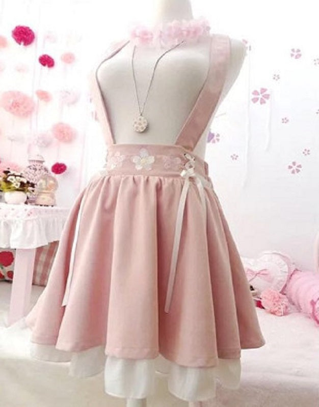 JAPANESE CHERRY BLOSSOM EMBROIDERY HALTER SKIRT BY61087