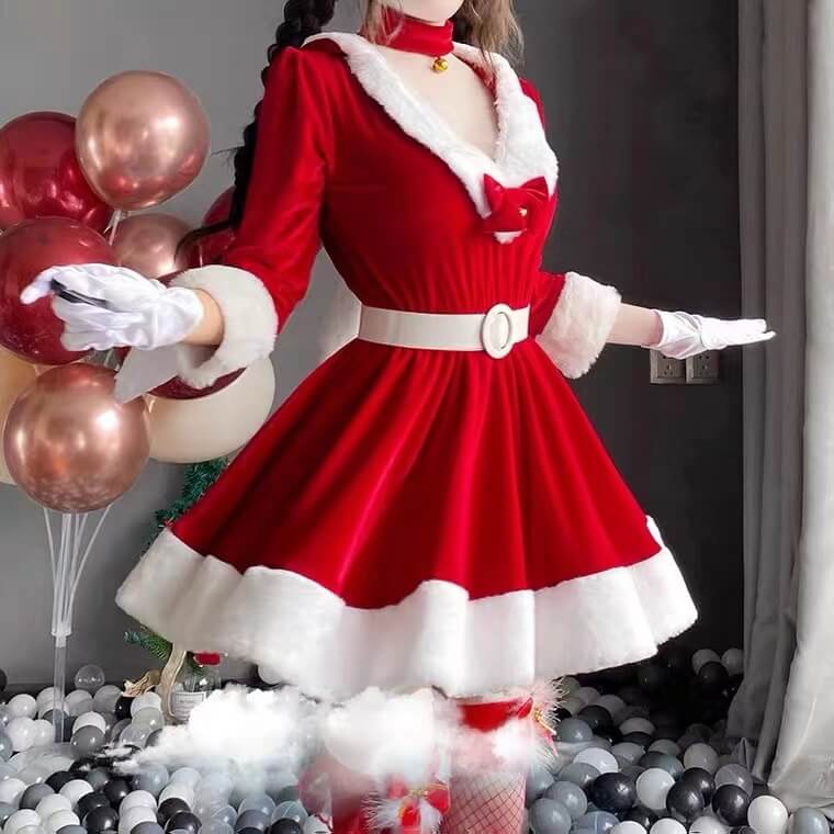 Sexy uniform seduce bunny ears girl cos Christmas Dress BY9009