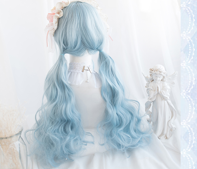 BLUE LONG CURLY WIG BY31128
