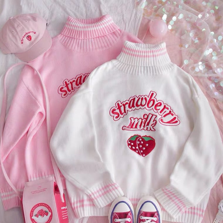 STRAWBERRY MILK SWEATER BY21124