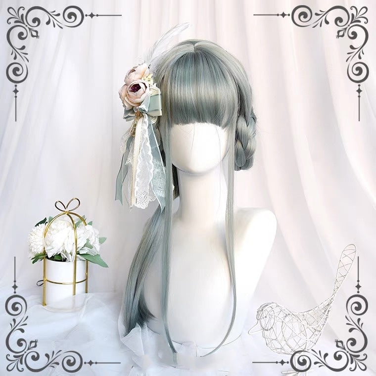FAIRY MINT LIGHT GREEN LONG STRAIGHT WIG BY90144