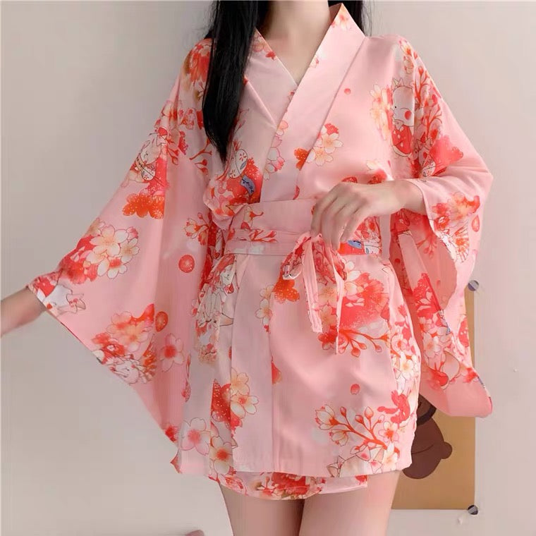 JAPANESE CUTE CHERRY BLOSSOM NIGHT DRESS BY90172