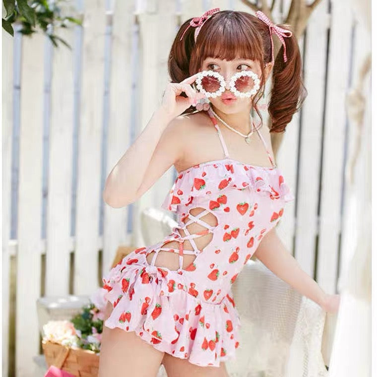 Cute pink sales swimsuit